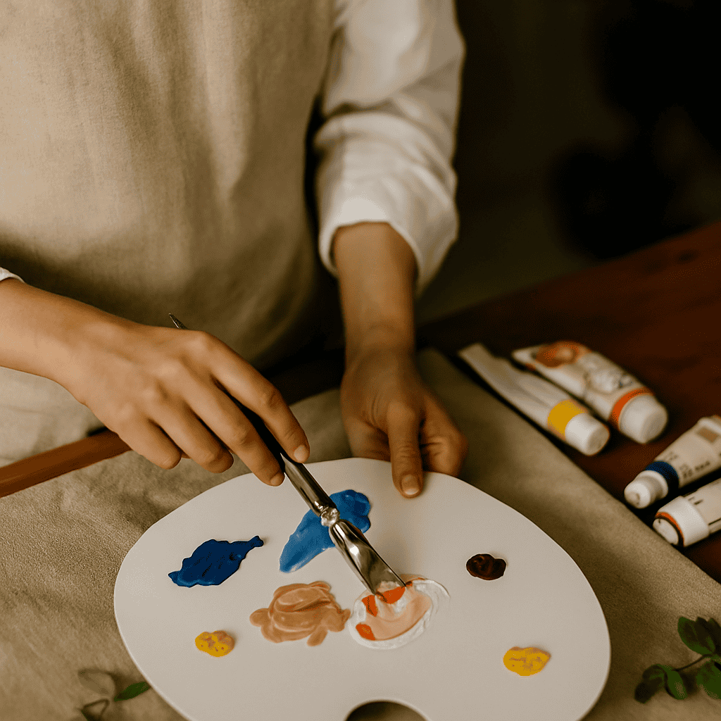 Akryl portræt kursus hos Ghodghon