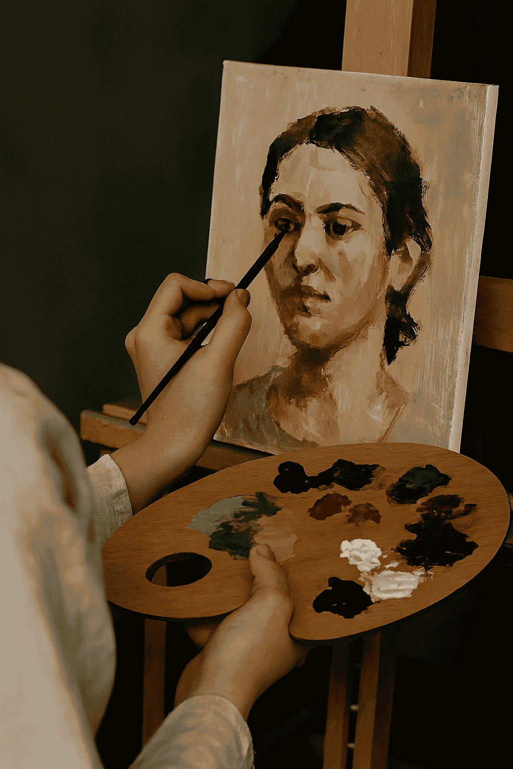 Vandfarve kursus hos Ghodghon