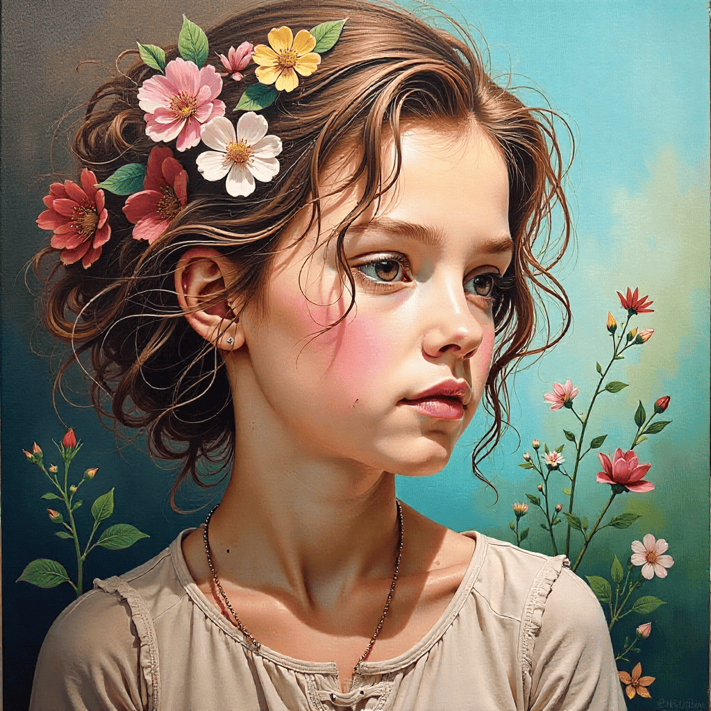 Akryl abstrakt fra Ghodghon studerende